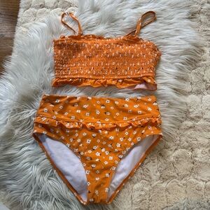 Amazon modest two piece smocked swim set